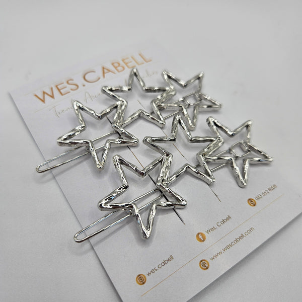 Silver Open End Hairclips