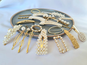 Pearl & Golden Hairclips