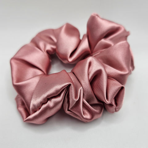 Satin Pink Scrunchies