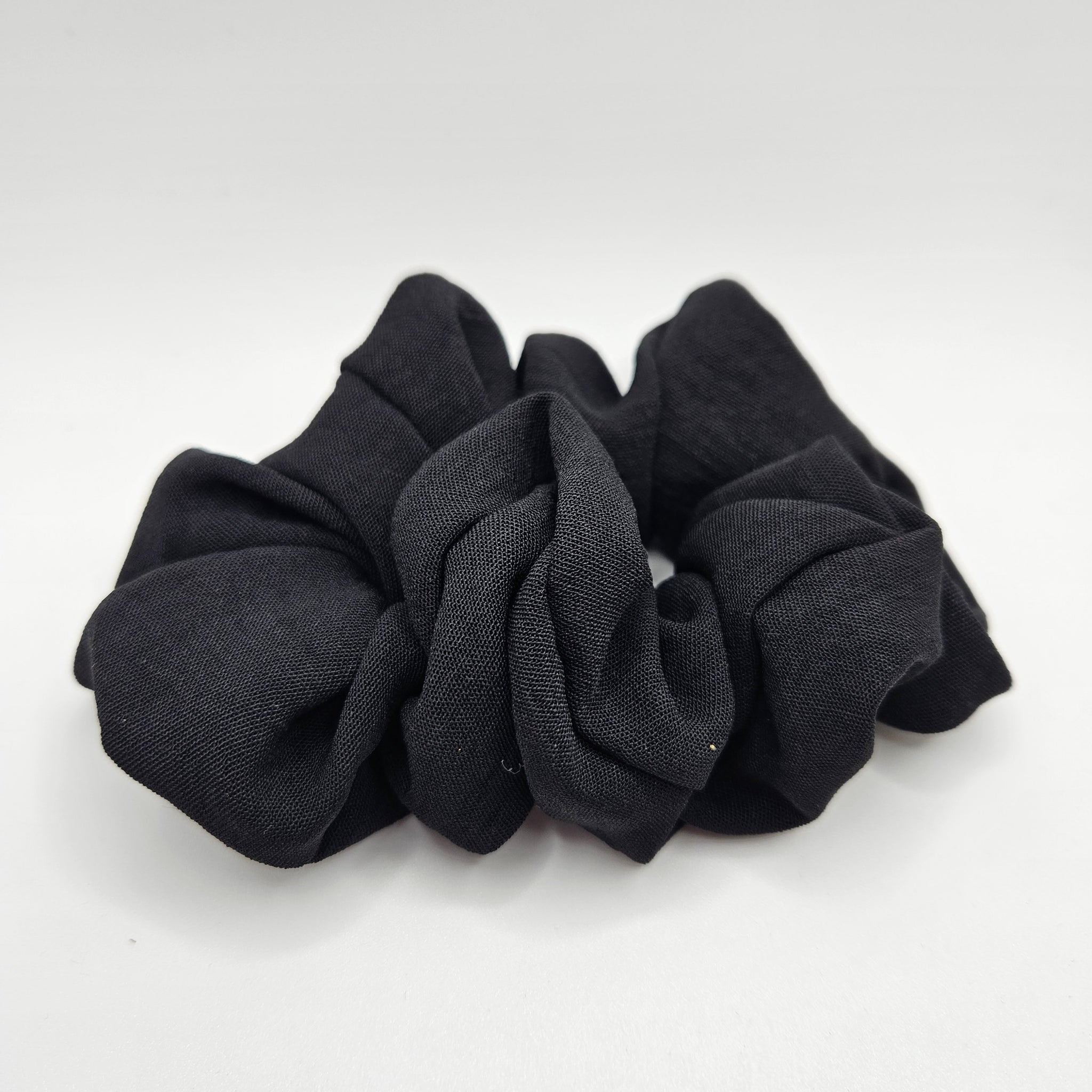 Plain Black Scrunchies