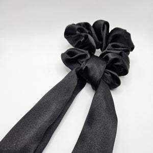 Black Satin Bow-Tie Scrunchies