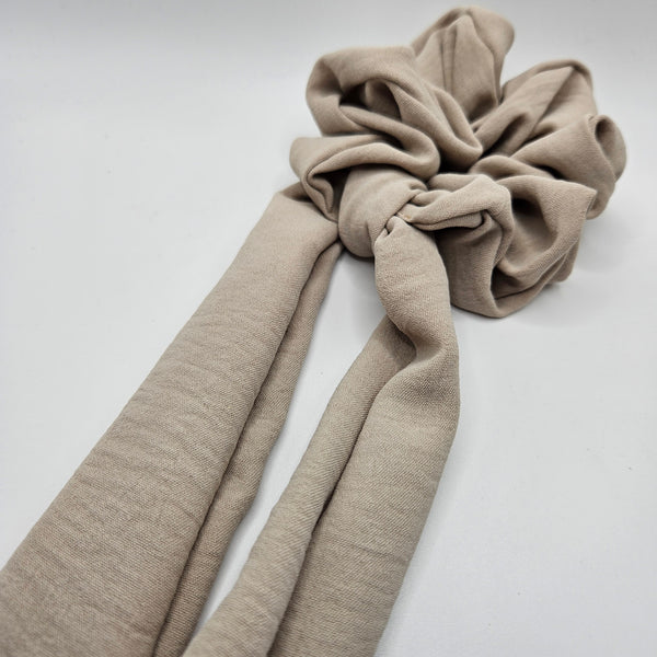 Light Tan Bow-Tie Scrunchies