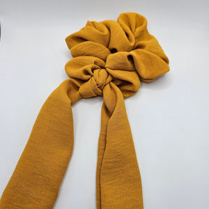 Mustard Bow-Tie Scrunchies