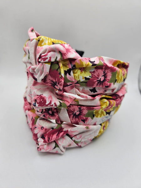 Pink Floral Alice Band