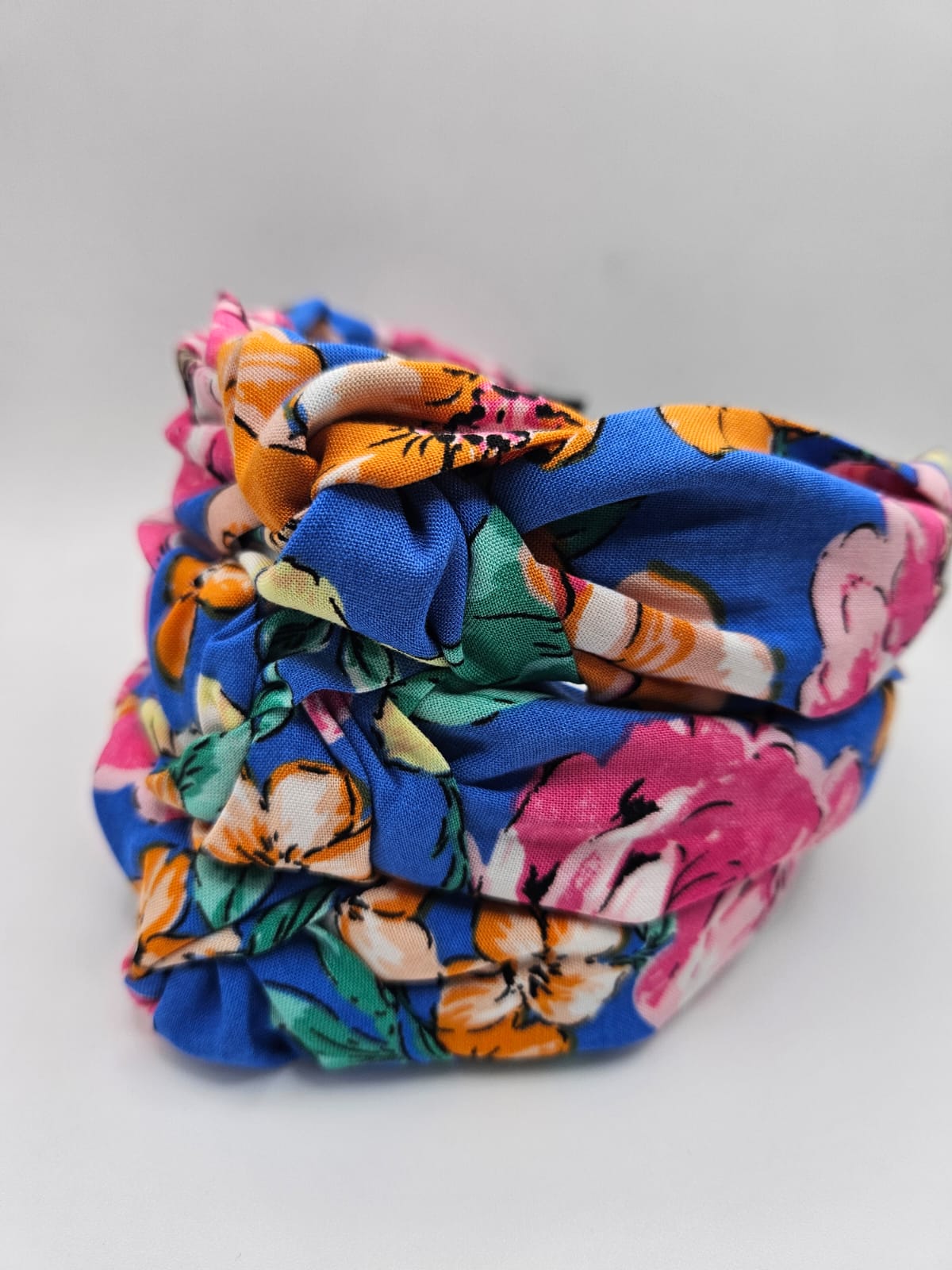 Blue Funky Floral Alice Band