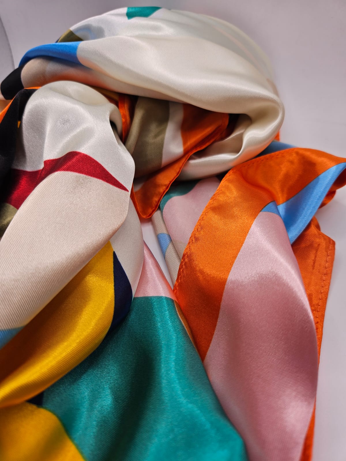 Multi Colour Pattern Satin Scarf