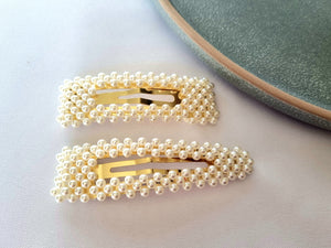 Double Pearl Hairclip Set