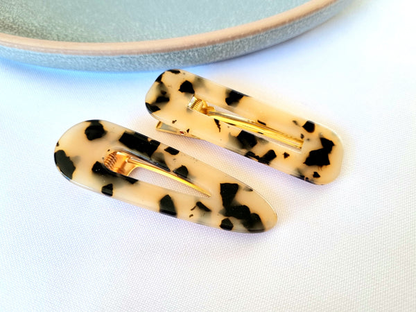 Leopard Acrylic Hairclips