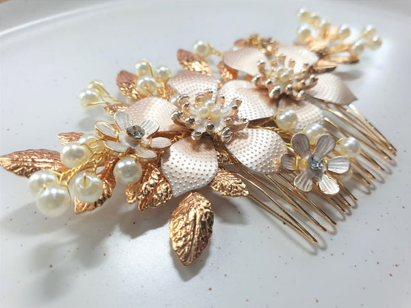 Rose Gold Bridal Hair Combs