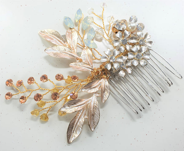 Rose Gold Bridal Hair Combs