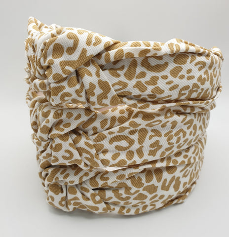 Tan Leopard Print Alice Band