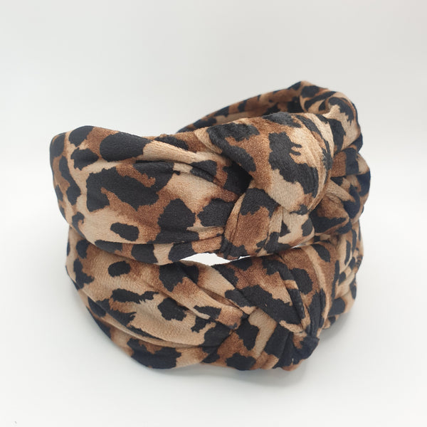 Leopard Print Knot Alice Band