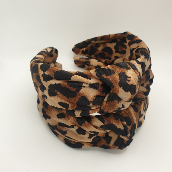 Leopard Print Knot Alice Band