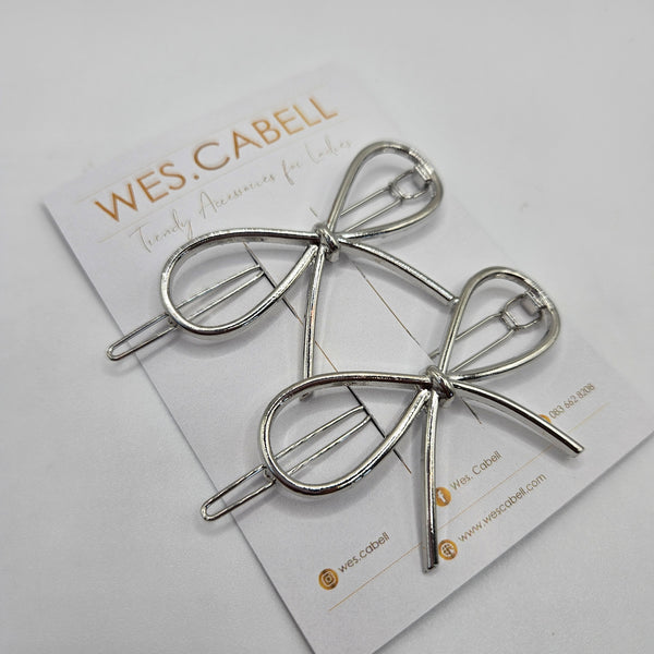 Silver Open End Hairclips